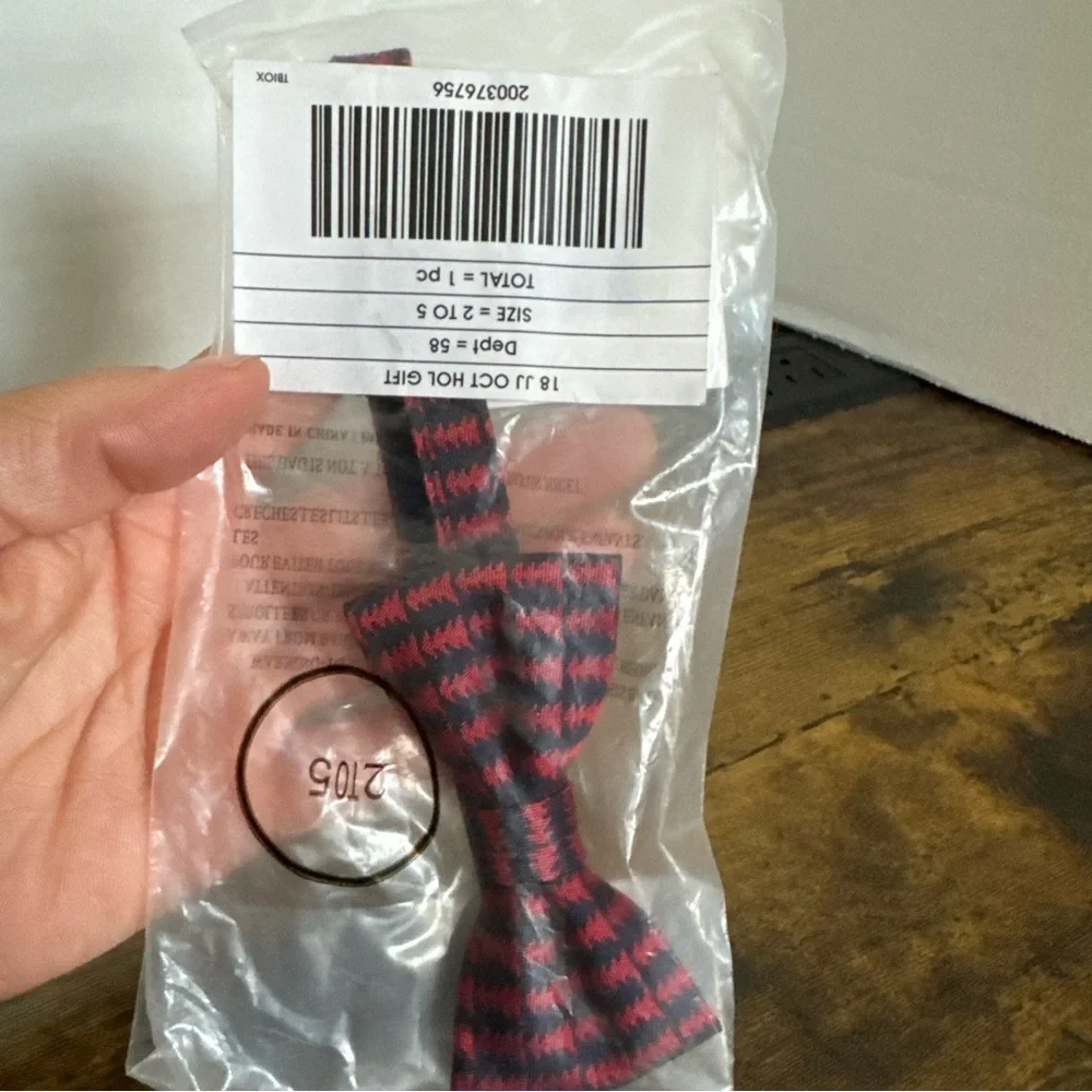 NWT Janie and Jack SPECIAL OCCASION Blue Red Christmas Bow Tie Size 2 to 5